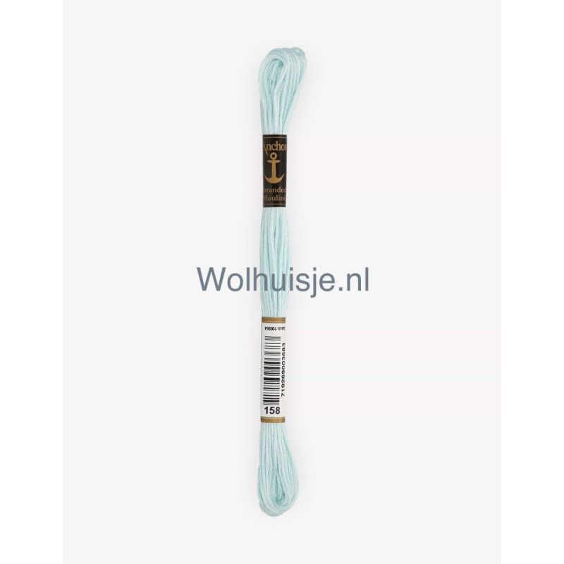 Anchor mouline 6 draads borduurgaren 158 waterblauw 8m