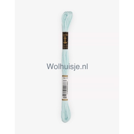 Anchor mouline 6 draads borduurgaren 158 waterblauw 8m