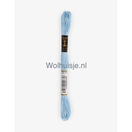 Anchor mouline 6 draads borduurgaren 160 blauw 8m