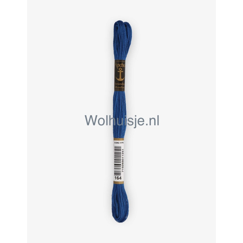 Anchor mouline 6 draads borduurgaren 164 pruisisch blauw 8m