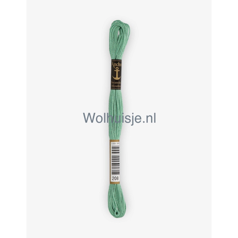 Anchor mouline 6 draads borduurgaren 208 muntgroen 8m