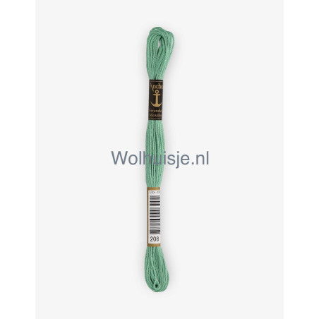 Anchor mouline 6 draads borduurgaren 208 muntgroen 8m
