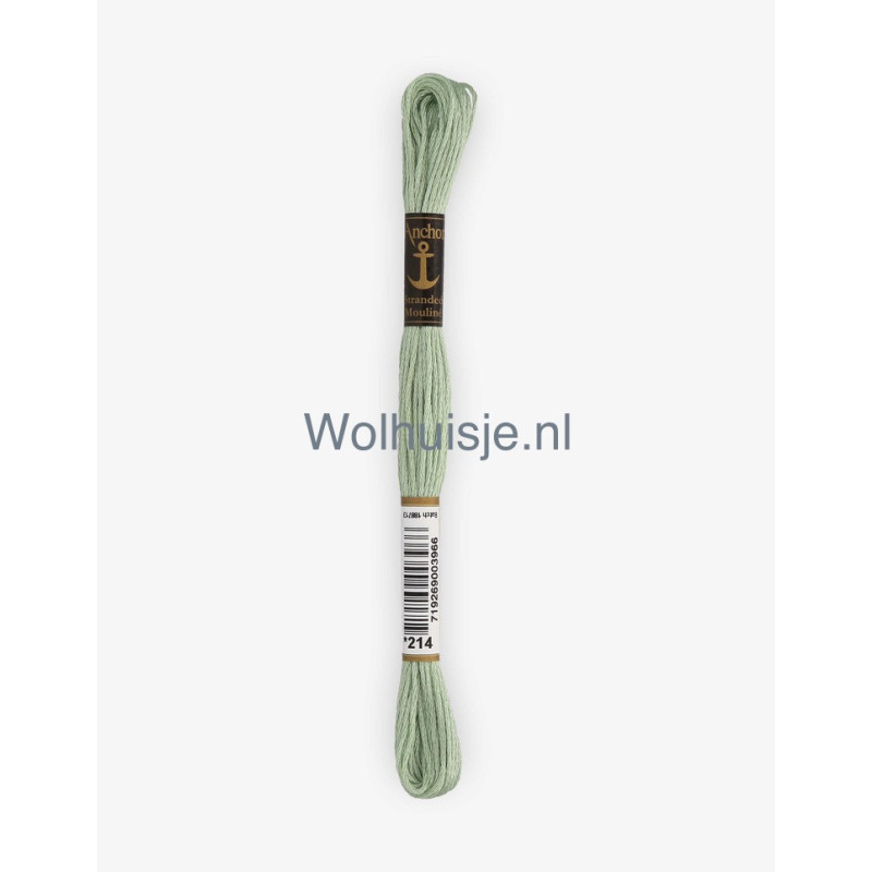 Anchor mouline 6 draads borduurgaren 214 pistache groen 8m