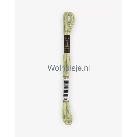 Anchor mouline 6 draads borduurgaren 260 pistache groen 8m