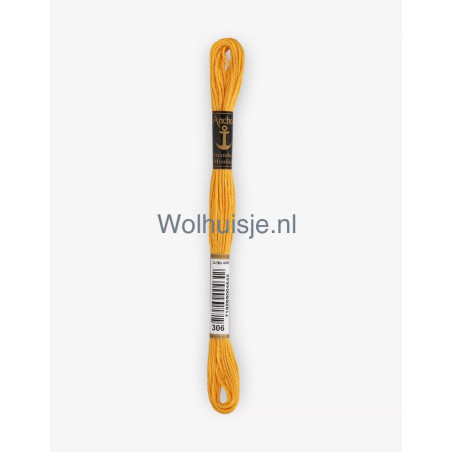 Anchor mouline 6 draads borduurgaren 306 messinggeel 8m