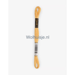 Anchor mouline 6 draads borduurgaren 311 licht goudbruin 8m