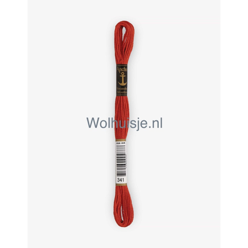 Anchor mouline 6 draads borduurgaren 341 roestbruin 8m