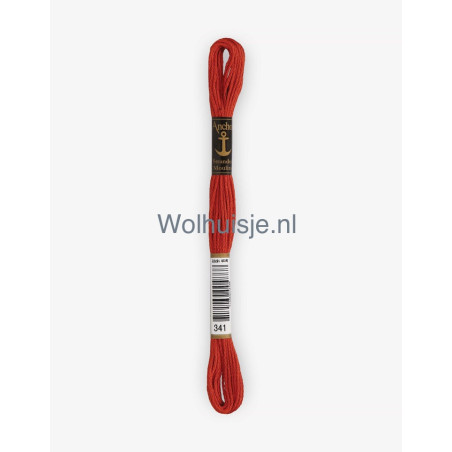 Anchor mouline 6 draads borduurgaren 341 roestbruin 8m