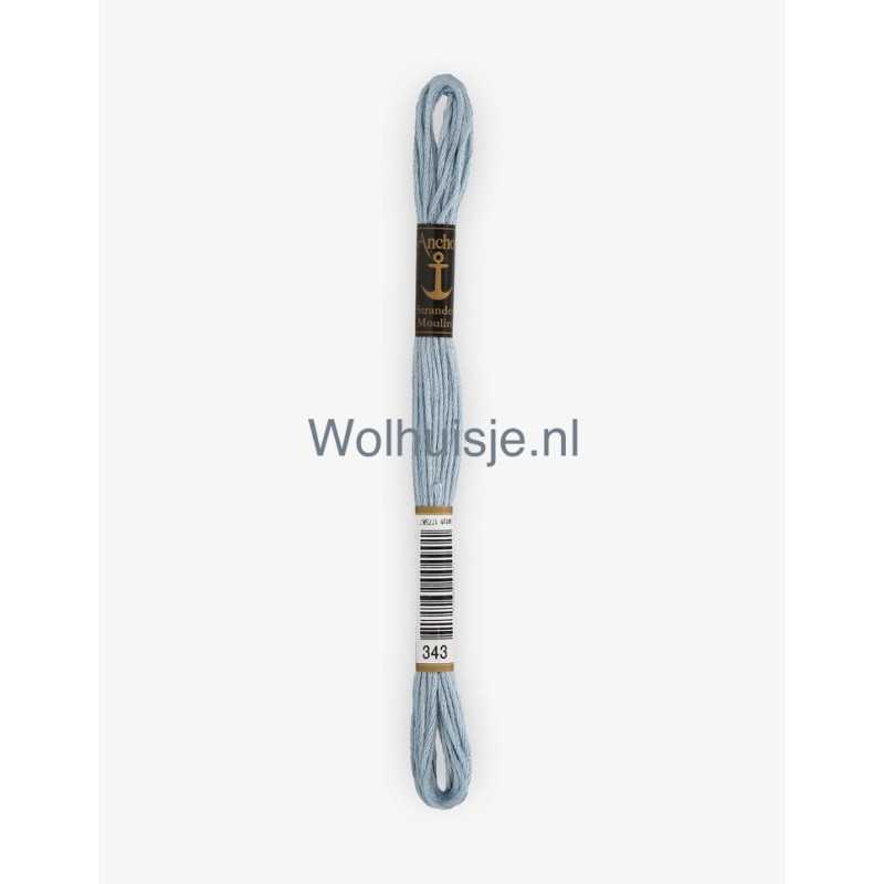 Anchor mouline 6 draads borduurgaren 343 licht oud blauw 8m