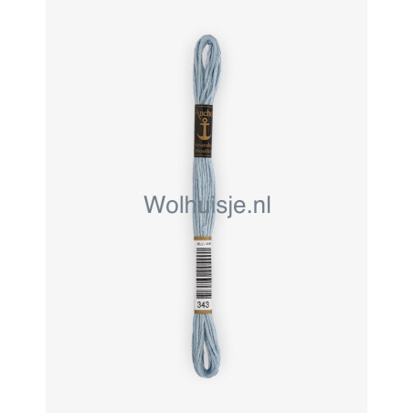 Anchor mouline 6 draads borduurgaren 343 licht oud blauw 8m