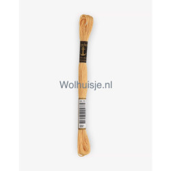 Anchor mouline 6 draads borduurgaren 891 licht okergeel 8m