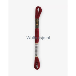 Anchor mouline 6 draads borduurgaren 897 oud rood 8m
