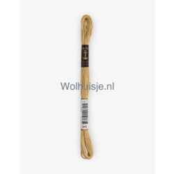 Anchor mouline 6 draads borduurgaren 945 licht gouw olijf 8m