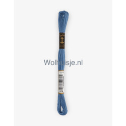 Anchor mouline 6 draads borduurgaren 978 staalblauw 8m