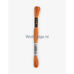 Anchor mouline 6 draads borduurgaren 1001 bruin oranje 8m