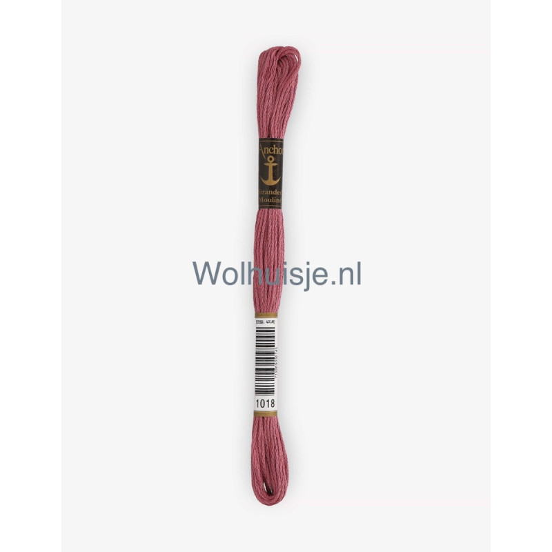 Anchor mouline 6 draads borduurgaren 1018 midden oud paars 8m