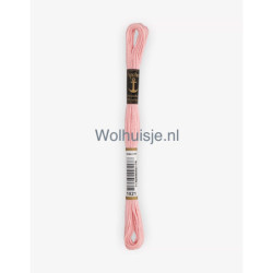 Anchor mouline 6 draads borduurgaren 1021 midden baby roze 8m