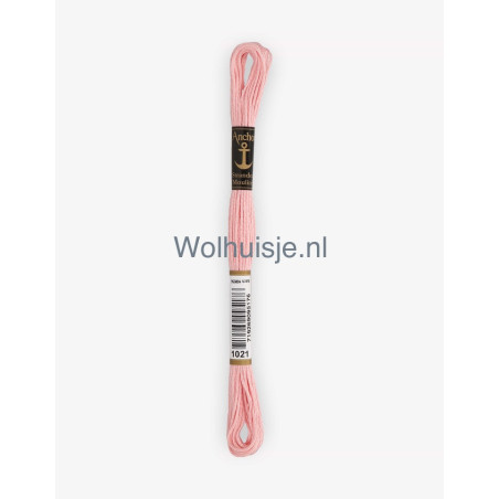 Anchor mouline 6 draads borduurgaren 1021 midden baby roze 8m