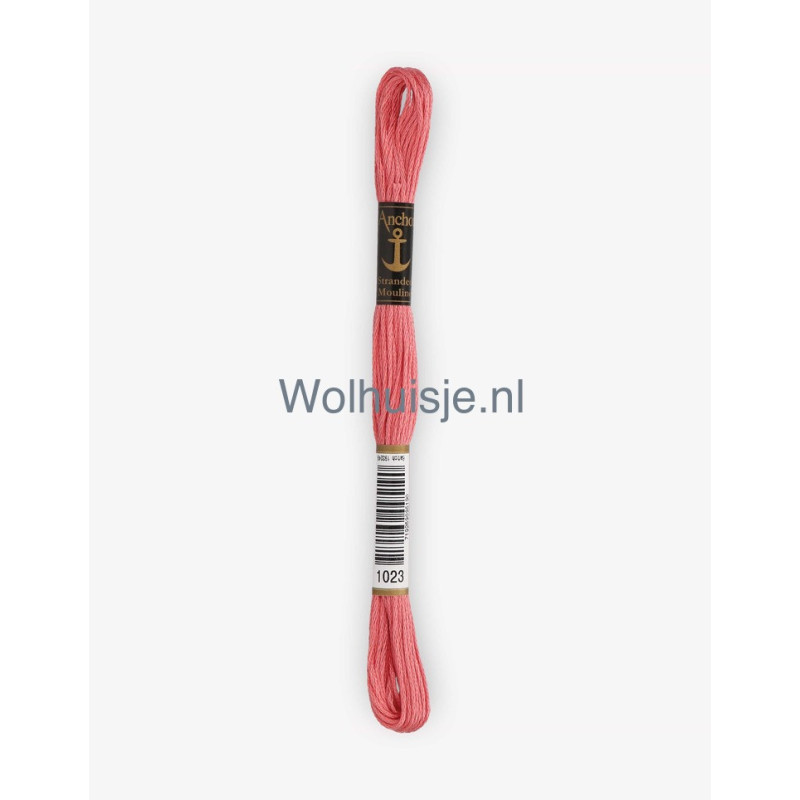 Anchor mouline 6 draads borduurgaren 1023 donker zalm 8m