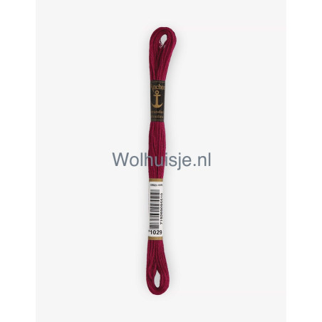 Anchor mouline 6 draads borduurgaren 1029 donker aubergine 8m