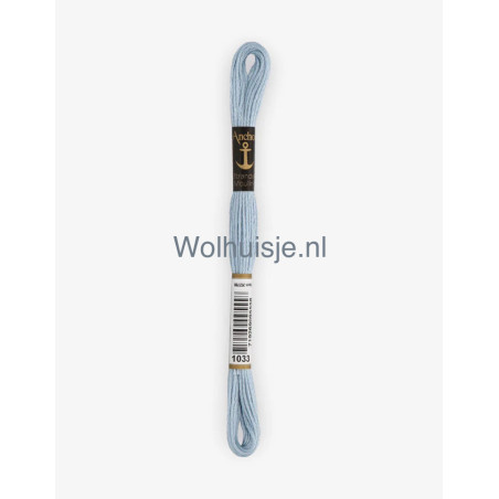 Anchor mouline 6 draads borduurgaren 1033 medium lichtblauw 8m