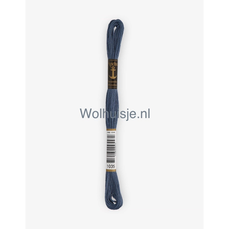 Anchor mouline 6 draads borduurgaren 1035 midden oud blauw 8m