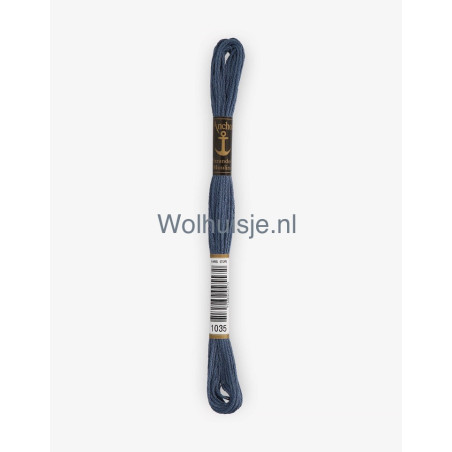 Anchor mouline 6 draads borduurgaren 1035 midden oud blauw 8m