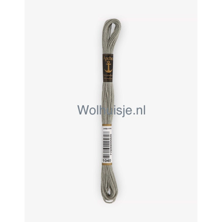 Anchor mouline 6 draads borduurgaren 1040 licht groen grijs 8m