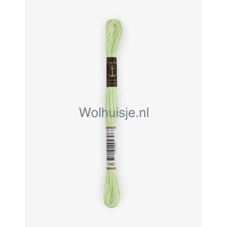 Anchor mouline 6 draads borduurgaren 1043 pistache groen 8m