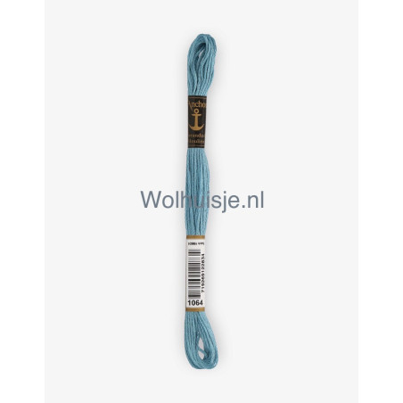 Anchor mouline 6 draads borduurgaren 1064 licht turquoise 8m