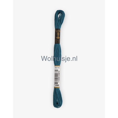Anchor mouline 6 draads borduurgaren 1068 donker turquoise 8m