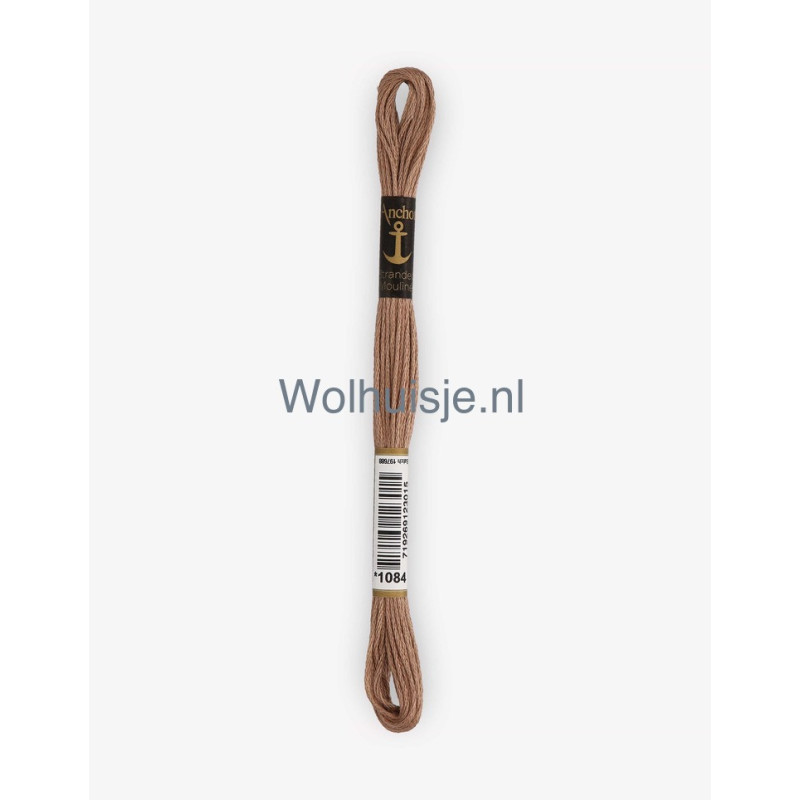 Anchor mouline 6 draads borduurgaren 1084 midden beige bruin 8m