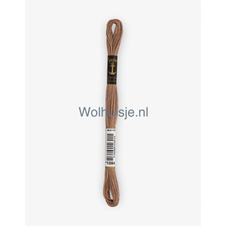 Anchor mouline 6 draads borduurgaren 1084 midden beige bruin 8m