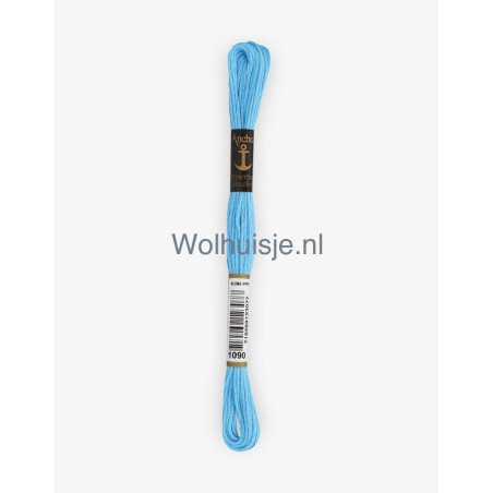 Anchor mouline 6 draads borduurgaren 1090 licht helder turquoise 8m
