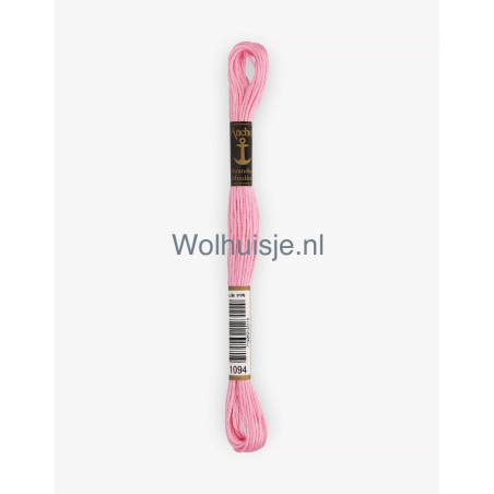 Anchor mouline 6 draads borduurgaren 1094 baby roze 8m
