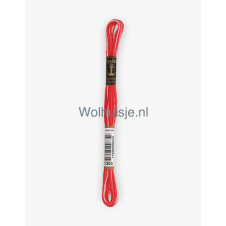 Anchor mouline 6 draads borduurgaren 1203 ombre rood 8m