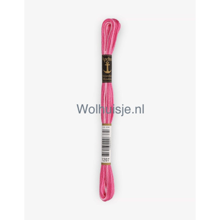 Anchor mouline 6 draads borduurgaren 1207 donker cerise rood 8m