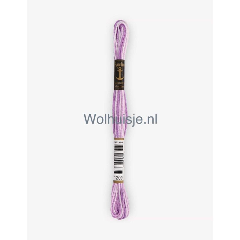 Anchor mouline 6 draads borduurgaren 1209 ombre roze 8m