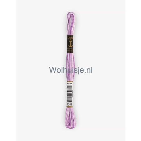 Anchor mouline 6 draads borduurgaren 1209 ombre roze 8m
