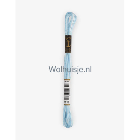 Anchor mouline 6 draads borduurgaren 1212 ombre lichtblauw 8m