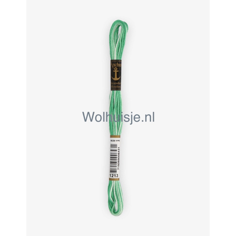 Anchor mouline 6 draads borduurgaren 1213 ombre groen 8m
