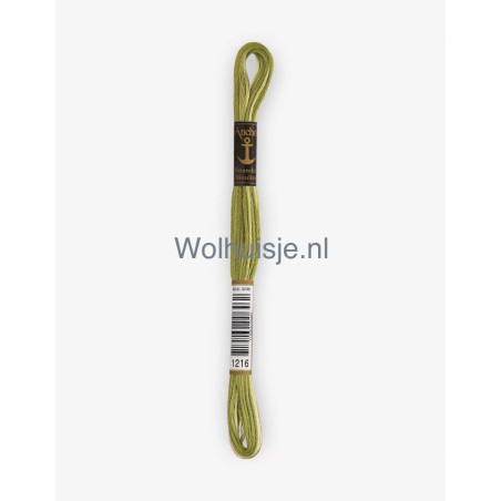 Anchor mouline 6 draads borduurgaren 1216 ombre olijf 8m