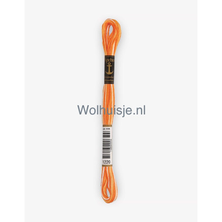 Anchor mouline 6 draads borduurgaren 1220 ombre oranje 8m