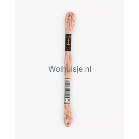 Anchor mouline 6 draads borduurgaren 4146 krab rood 8m