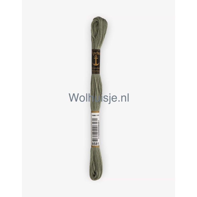 Anchor mouline 6 draads borduurgaren 8581 midden bruin grijs 8m