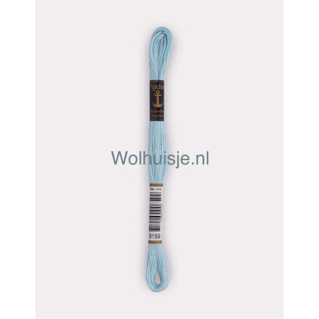 Anchor mouline 6 draads borduurgaren 9159 licht baby blauw 8m