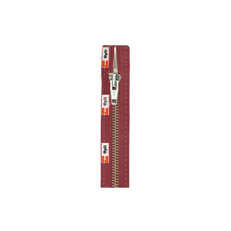 Opti M60 kleur 750 bordeaux nikkelkleurige metaalrits 6mm deelbaar 30-80cm