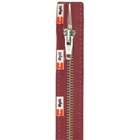 Opti M60 kleur 750 bordeaux nikkelkleurige metaalrits 6mm deelbaar 30-80cm