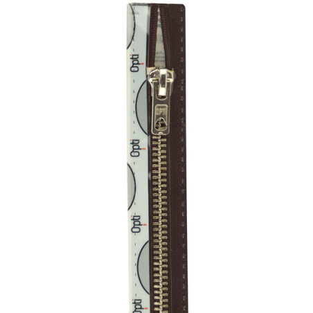 Opti M60 kleur 881 donker bruin nikkelkleurige metaalrits 6mm deelbaar 30-80cm