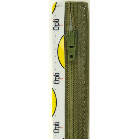 Opti S40 kleur 575 olijfgroen spiraalrits 4mm niet deelbaar 12-22cm